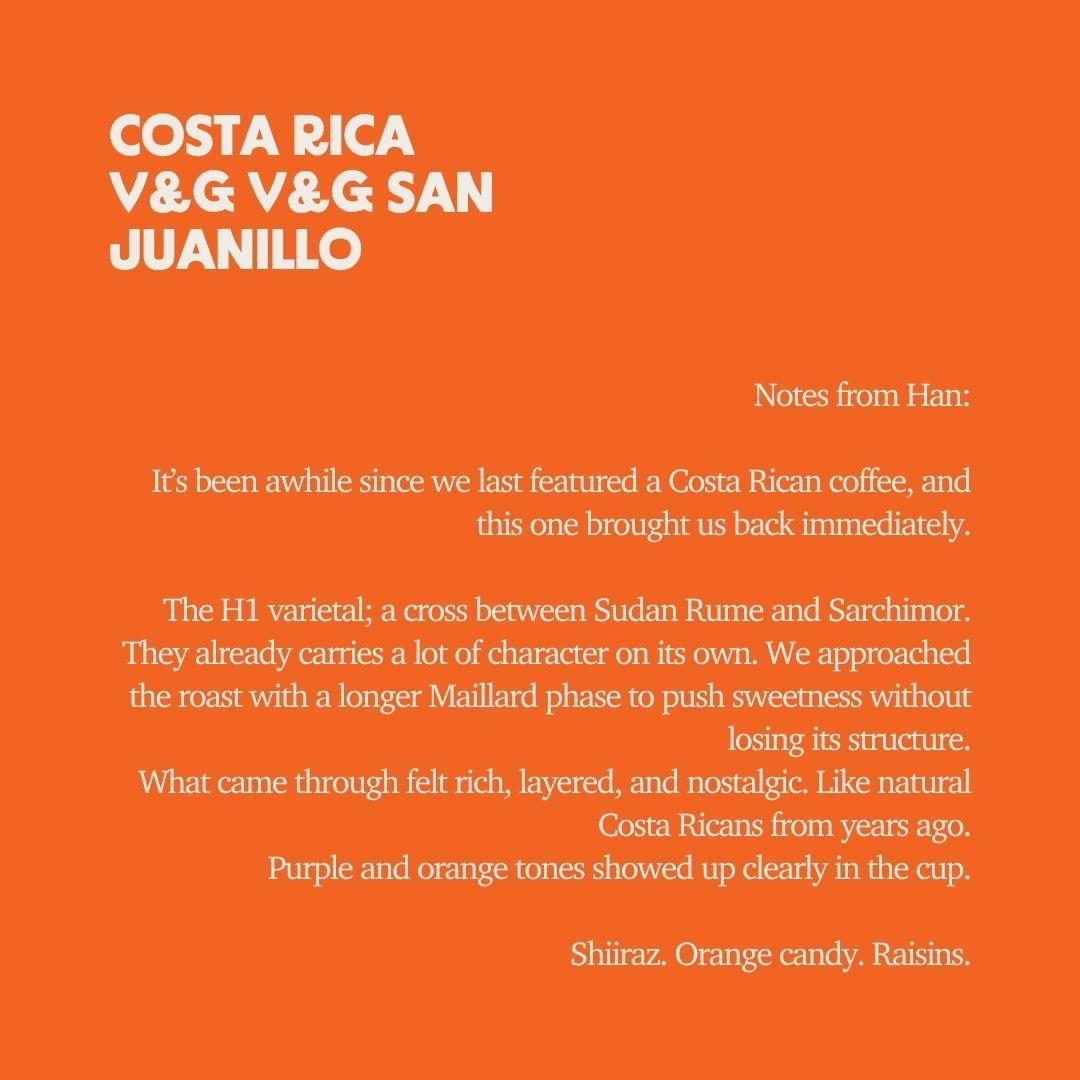 Costa Rica - V&G H1 Slow Dry Natural