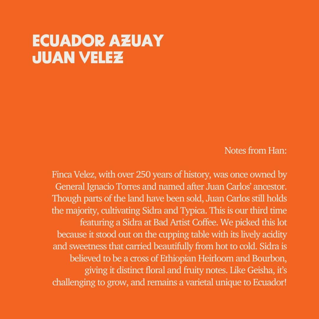 Ecuador - Juan Carlos Velez Sidra Natural