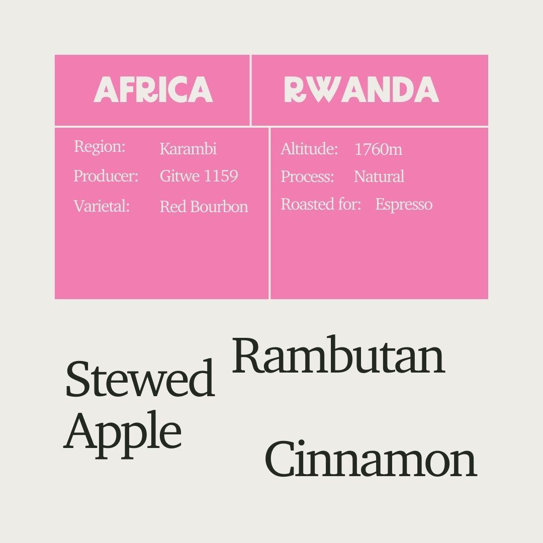 SOE - Rwanda Gitwe 1159 Natural (Espresso)