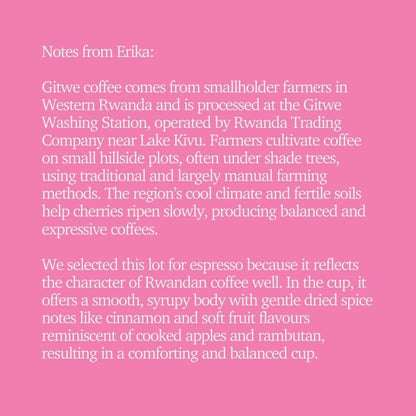 SOE - Rwanda Gitwe 1159 Natural (Espresso)