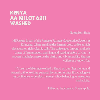 Kenya - AA Kii Lot 6211 Washed