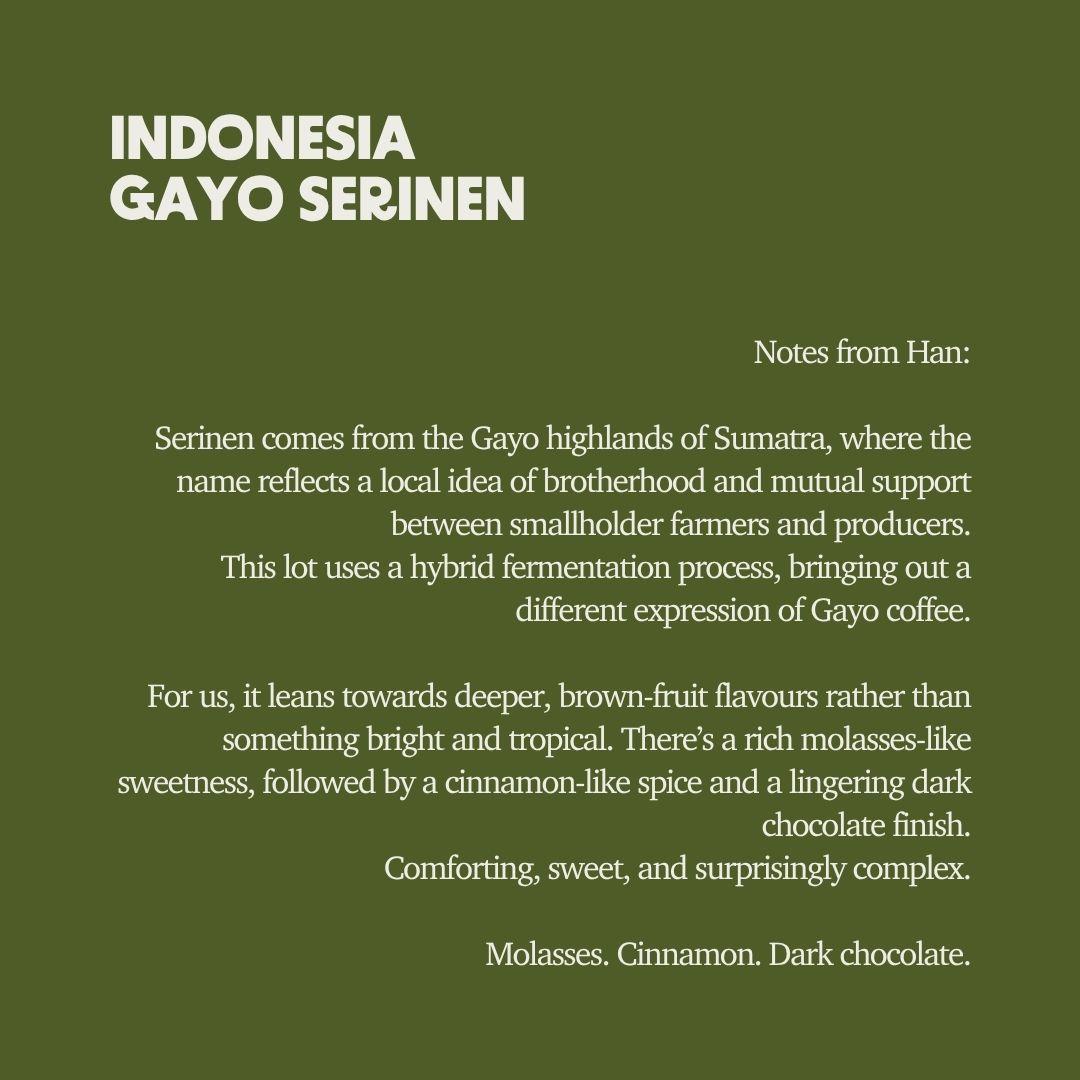 Indonesia - Gayo Serinen Hybrid Washed