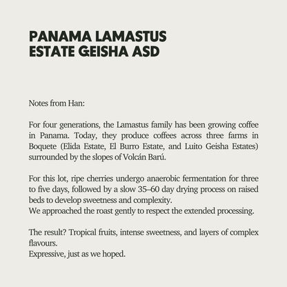 [LIMITED] Panama Lamastus Anaerobic Slow Dry Geisha