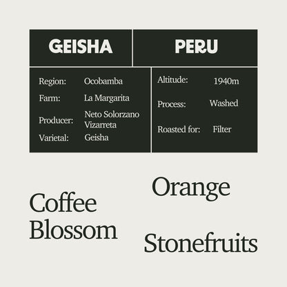 [LIMITED] Peru La Margarita Classico Washed Geisha